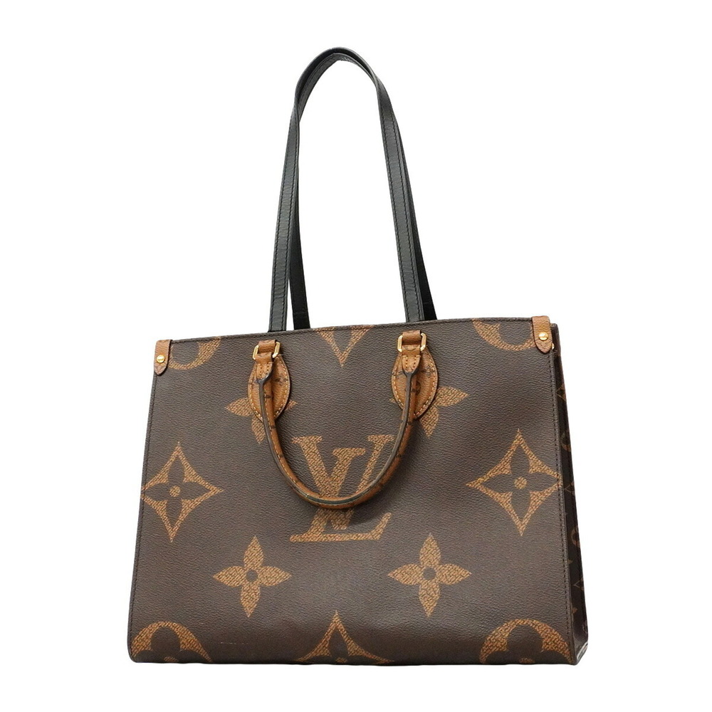 Louis Vuitton Monogram Giant Reverse OnTheGo MM Tote Bag M45321 Brown 2-way b...